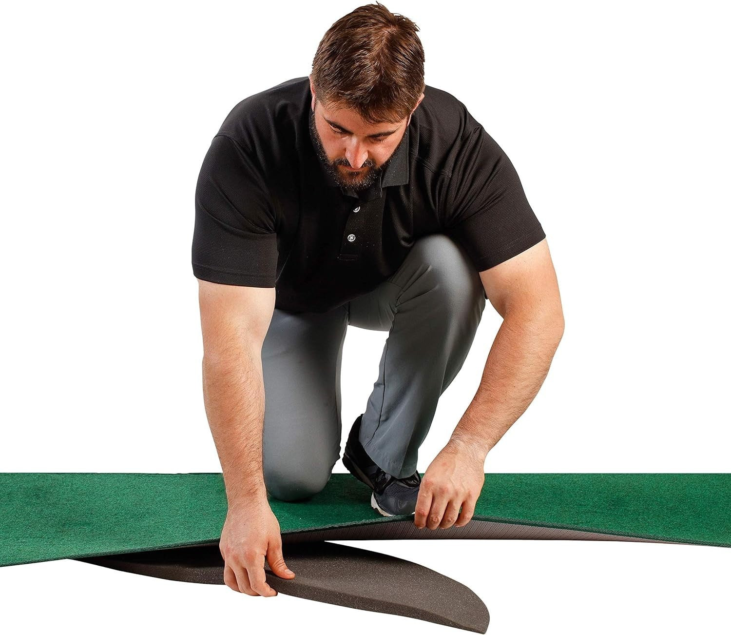 12ft Golf Putting Mat Indoor Practice Green Auto Ball Return Training Aid