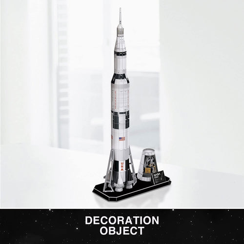 3D Rocket Model Puzzle for Kids & Adults - 136 Pieces, Educational DIY Kit