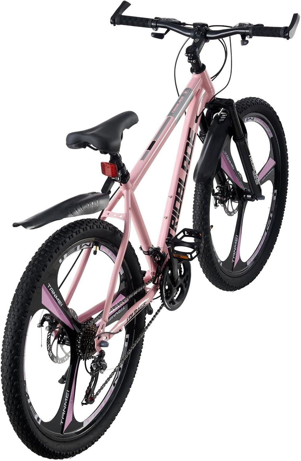 26" Pink Mountain Bike 21 Speed Dual Disc Brakes Lightweight Adult MTB