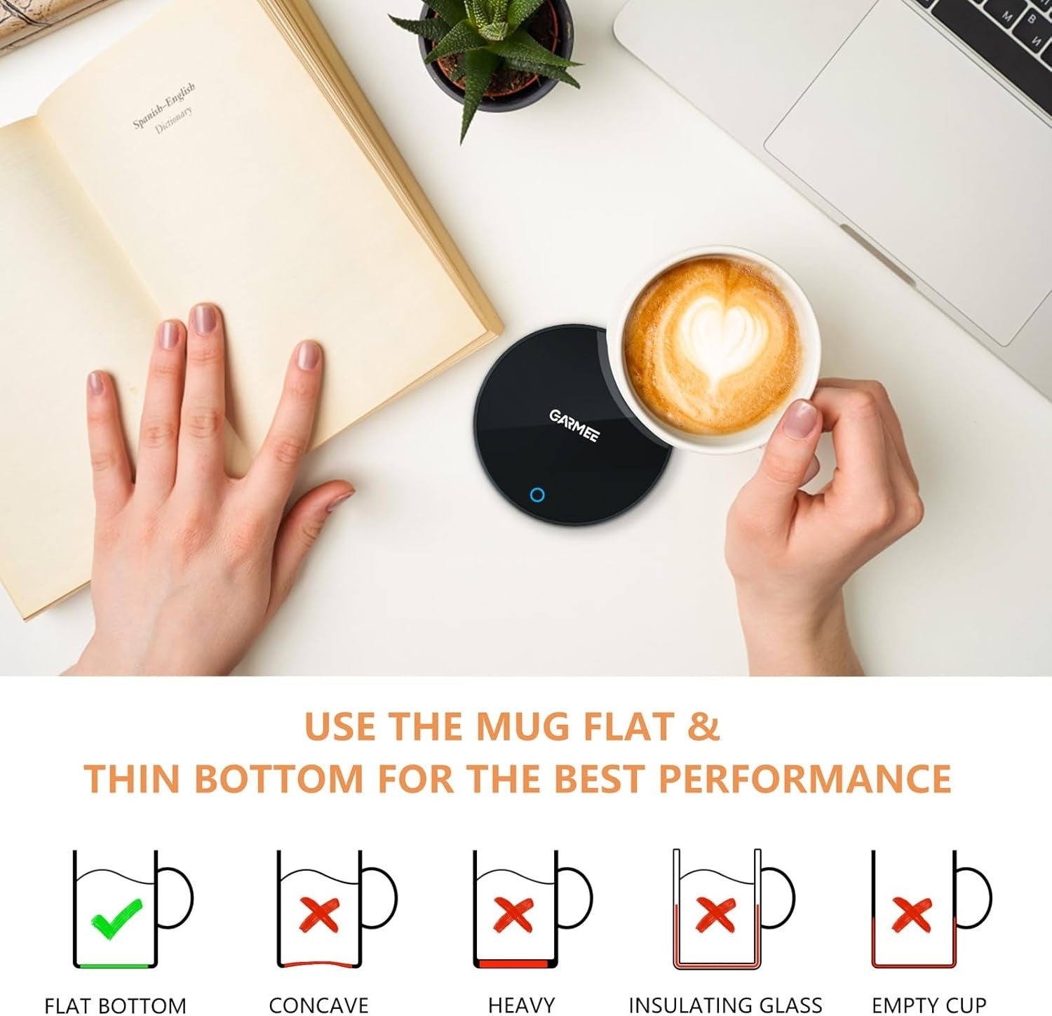 Smart Mug Warmer – Portable Coffee & Tea Warmer, Black