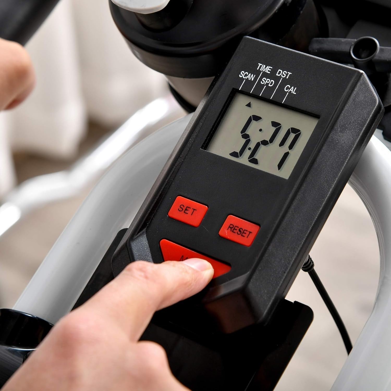 Upright Exercise Bike 8kg Flywheel Belt Drive LCD Adjustable Seat & Handlebar
