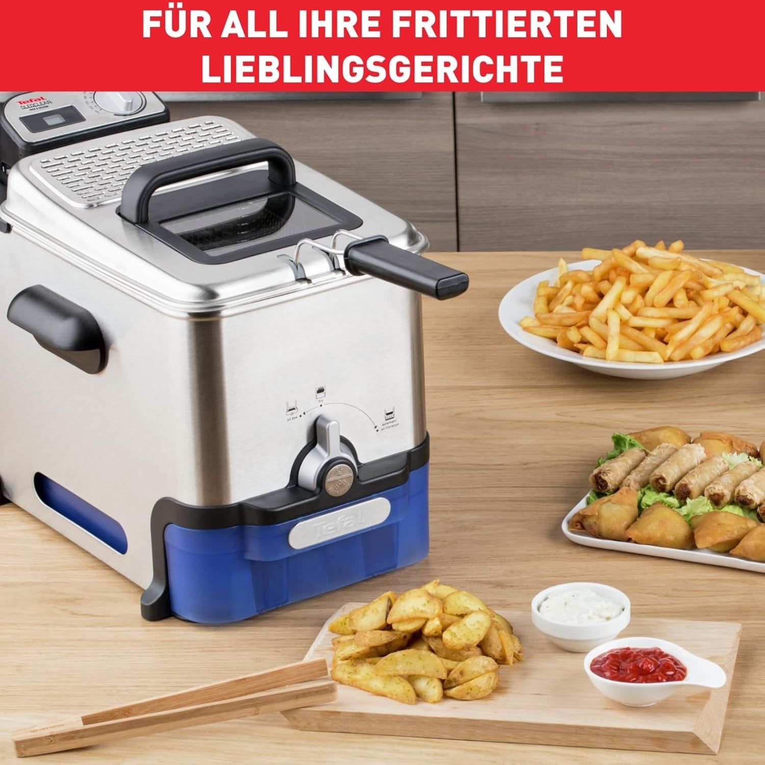 Electric Deep Fryer 2300W Stainless Steel Single Tank Countertop Fryer Home