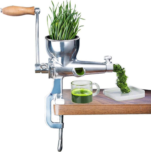 Manual Masticating Juicer Stainless Steel Leafy Greens Wheatgrass