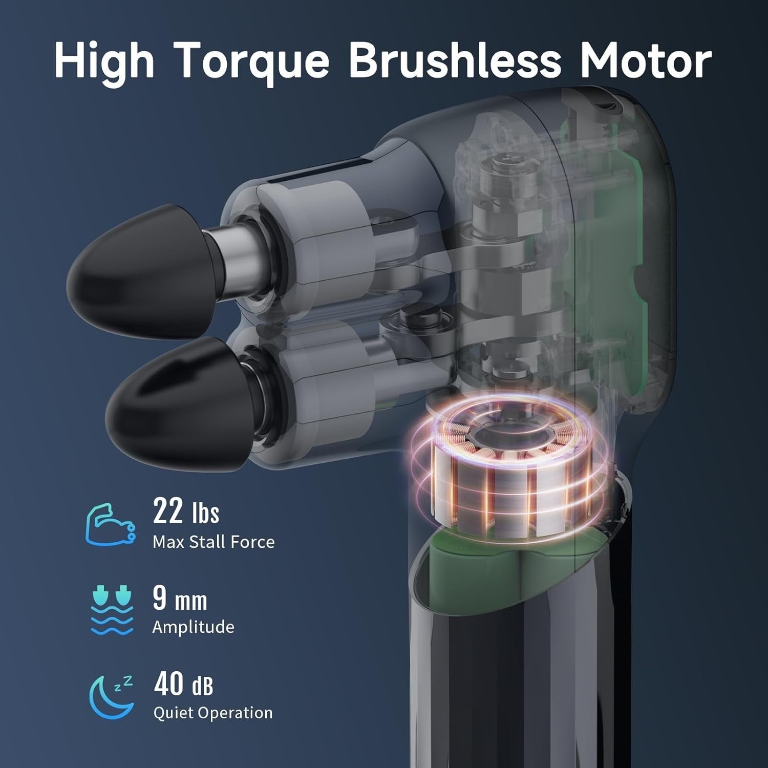 Mini Dual Head Massage Gun Deep Tissue Muscle Relief Portable Therapy Tool