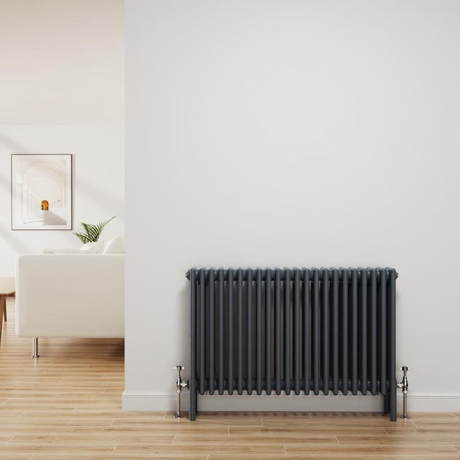 Anthracite 4 Column Radiator 600x1010mm Central Heating Bathroom