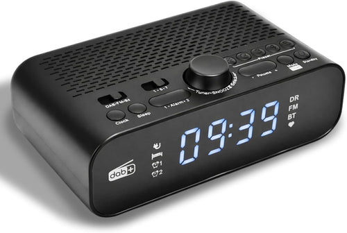 DAB DAB+ FM Digital Alarm Clock Radio Bluetooth Speaker Dual Alarm LED