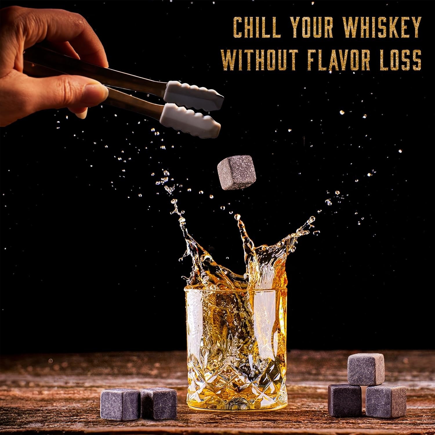 700ml Whiskey Decanter Gift Set with Glasses Stones Tongs in Luxury Gift Box