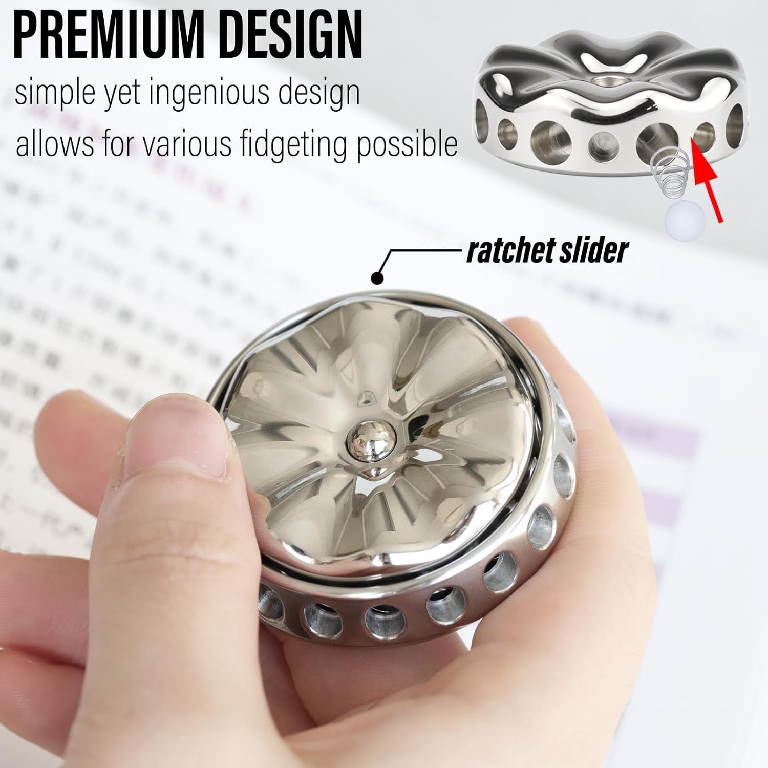 Silent Metal Flower Fidget Spinner DIY Coin Top Slider Stress Toy