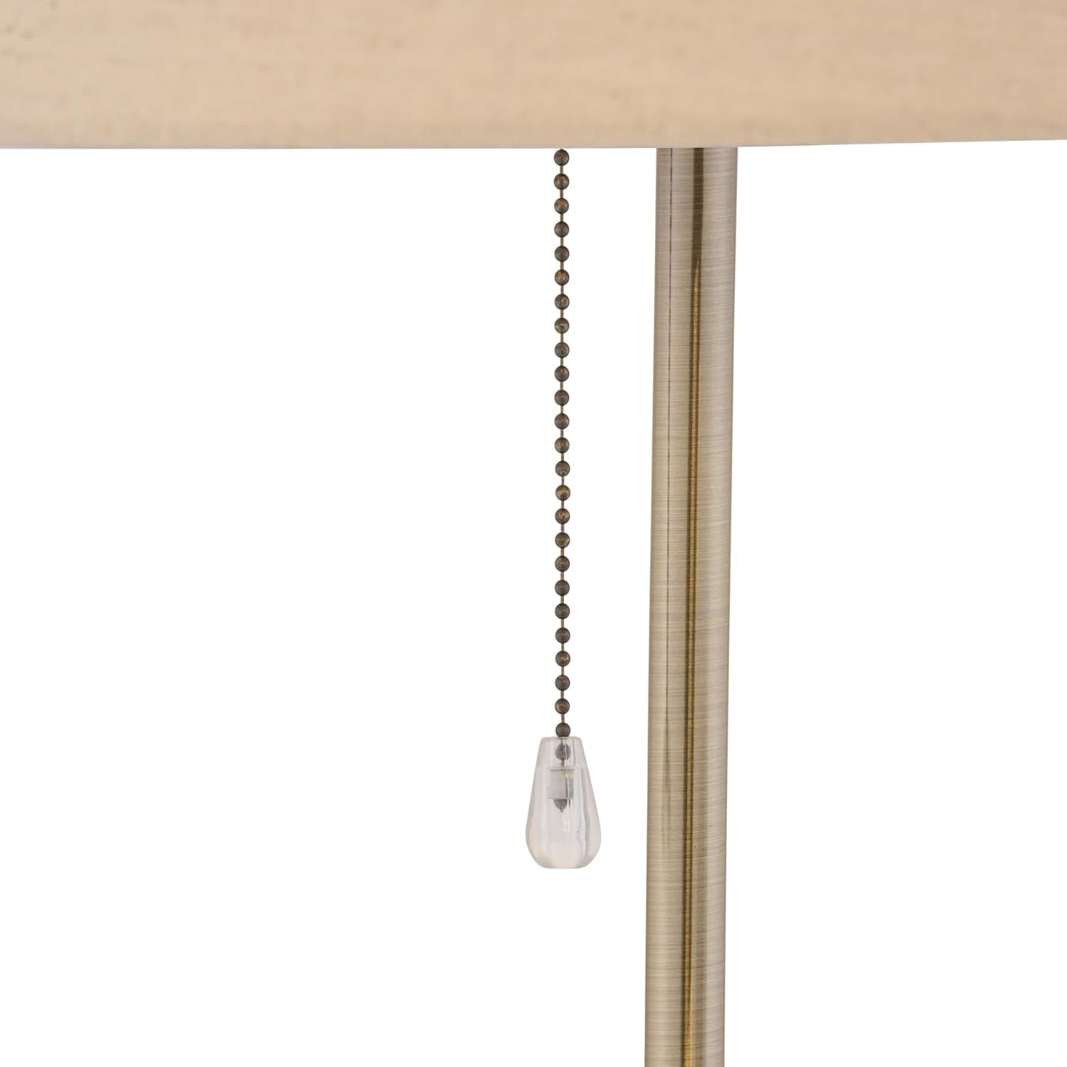 Mother & Child Floor Lamp Brass Linen Shades Dual Light Reading Standing