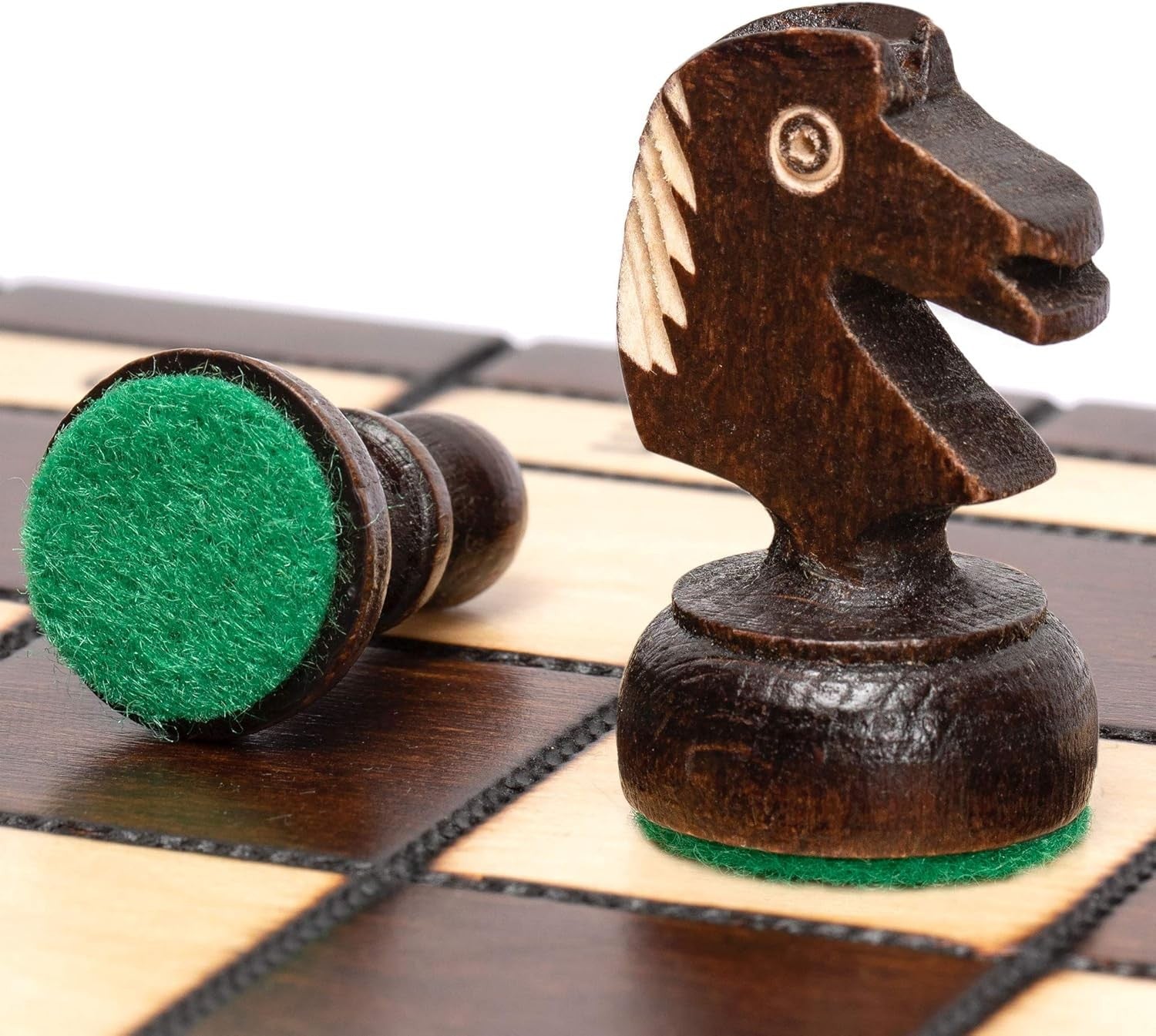 Luxury Wooden Chess Set Medium Size • Handcrafted Pieces • Folding Board