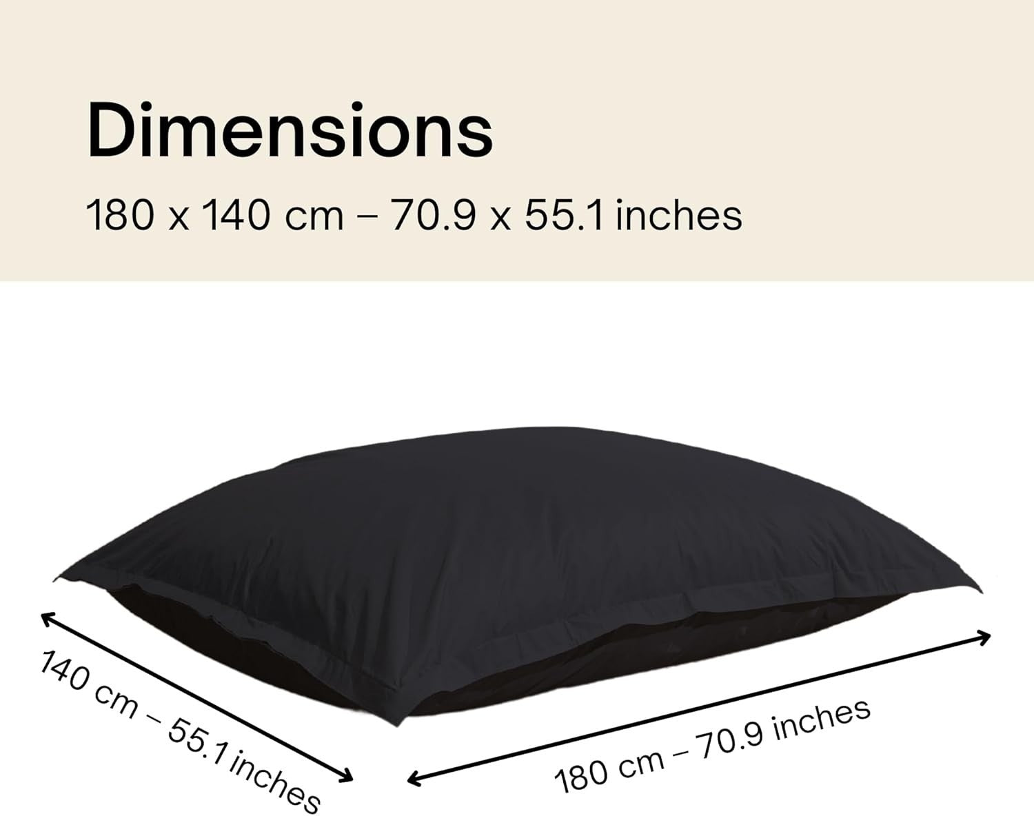 Outdoor Waterproof Bean Bag Chair for Adults & Kids – Removable Cover