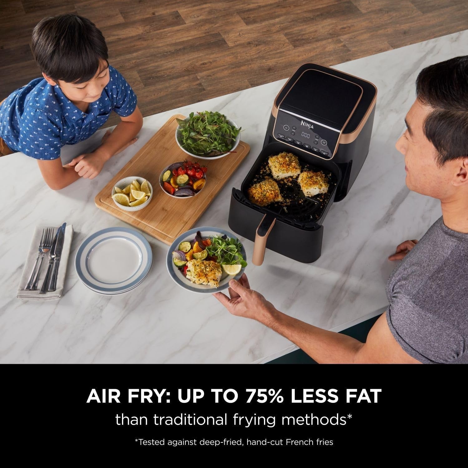 Air Fryer 6.2L Large Drawer Max Crisp Roast Bake Reheat Family Size No Oil