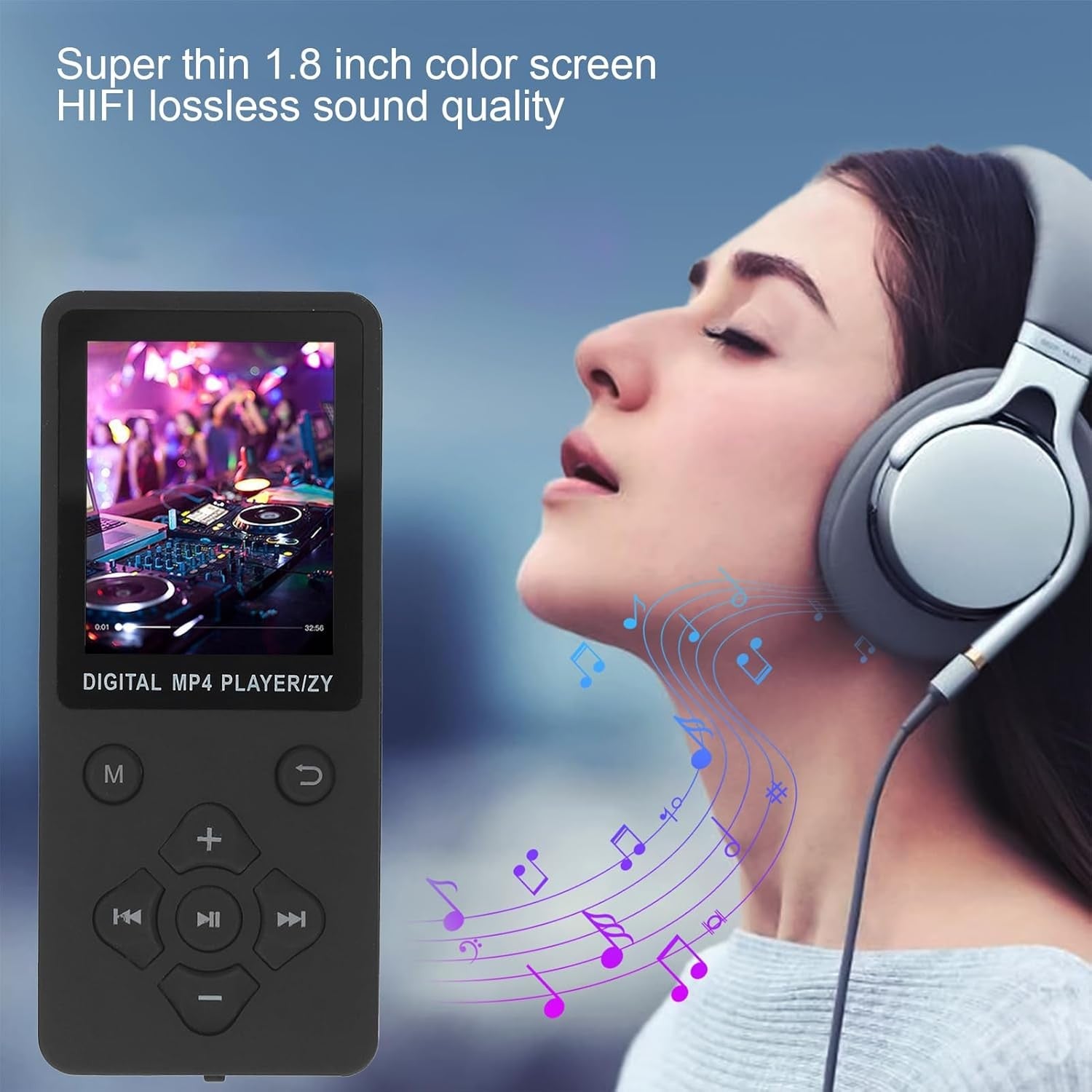 Bluetooth 5.0 MP3 MP4 Player 1.8" HiFi 128GB Sport