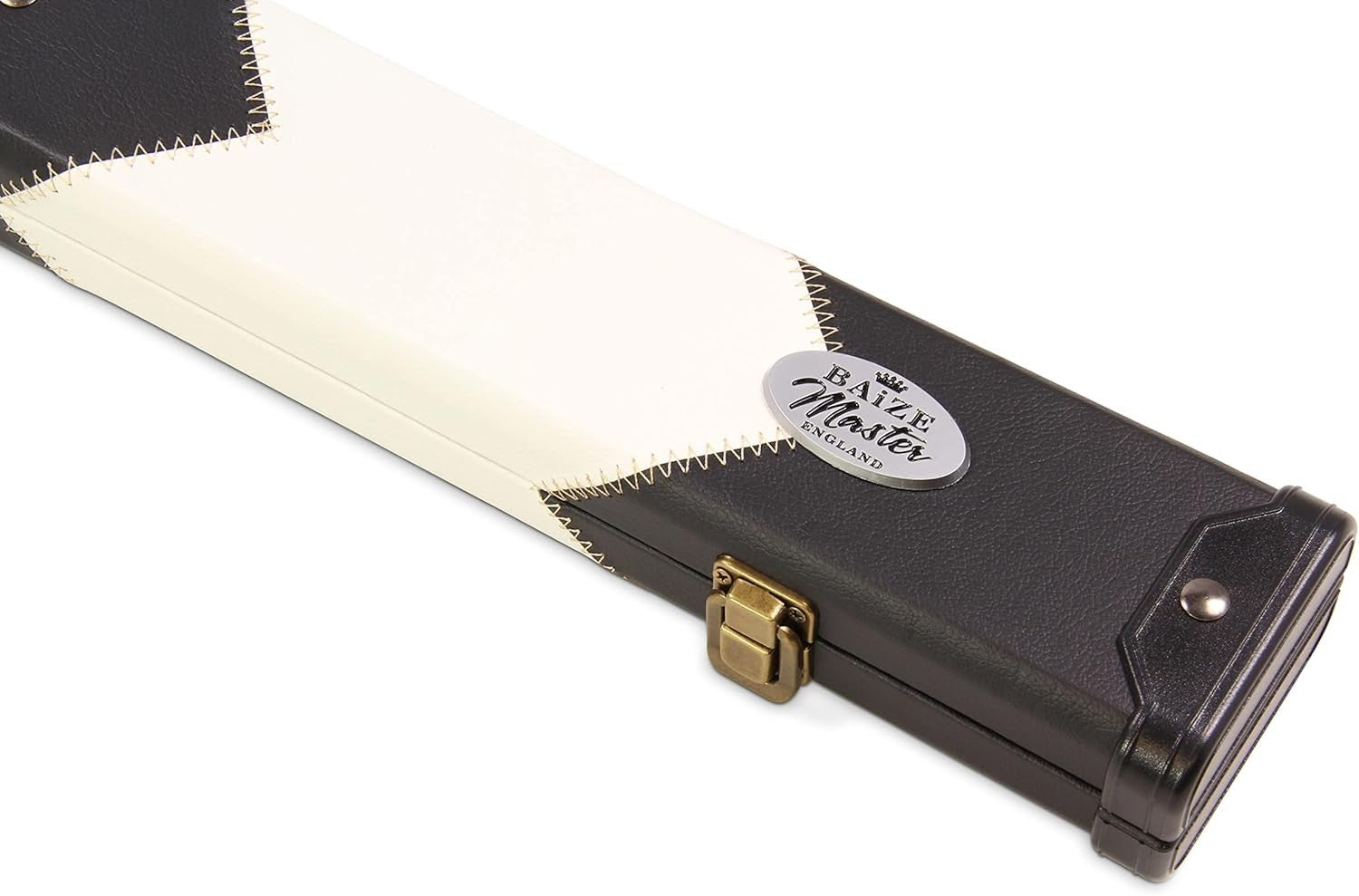 White Hard Cue Case for Snooker Pool 2 Piece Centre Joint Deluxe
