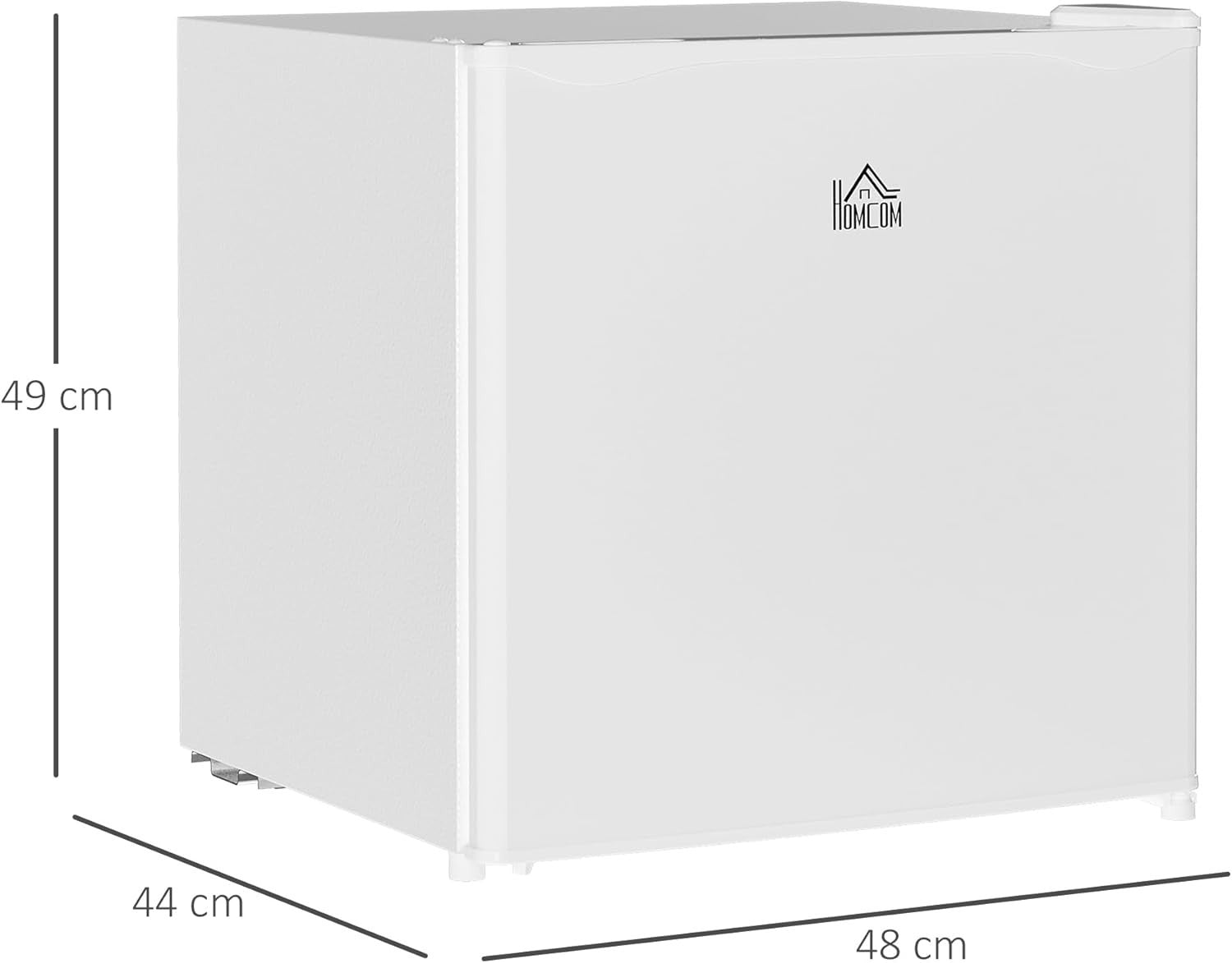 46L Mini Fridge Countertop Cream White Freezer Ice Box Reversible