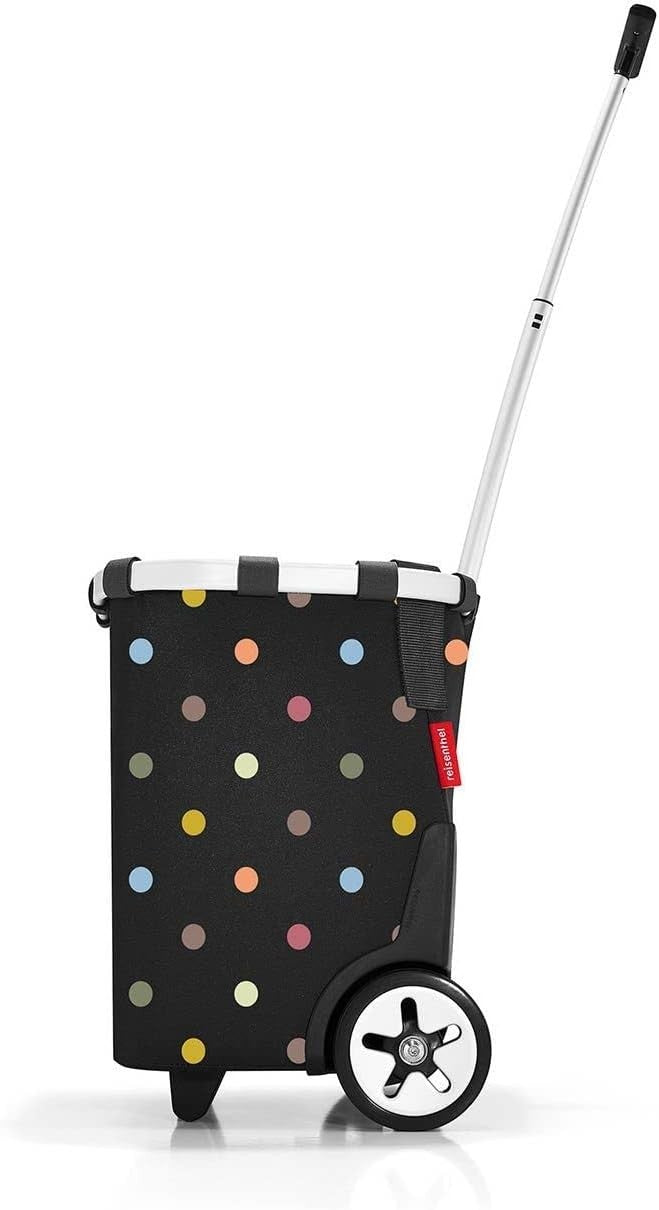 Luxury Shopping Trolley Bag Removable Fabric Basket Water Resistant Dots