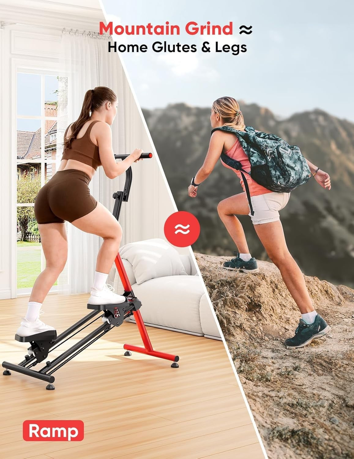 Foldable Stair Stepper w/ 3 Training Modes, Oversized Pedals & LCD Monitor