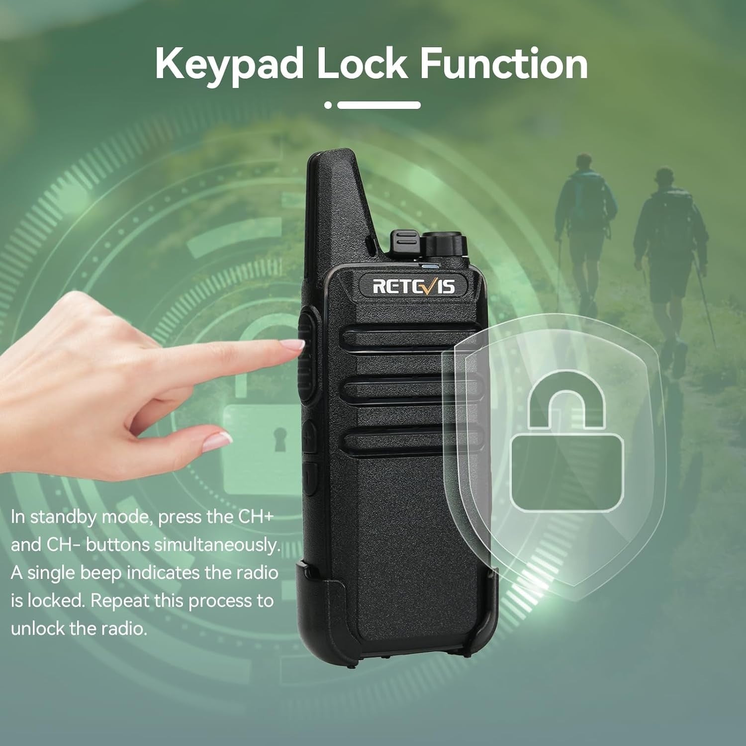 Mini Walkie Talkies 2 Way Radio Long Range VOX Rechargeable 1 Pair