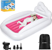 Inflatable Toddler Travel Bed with Sides Kids Air Mattress Portable