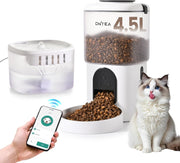 WiFi Automatic Cat Feeder Water Fountain 4.5L Food 2.5L Smart App Pet