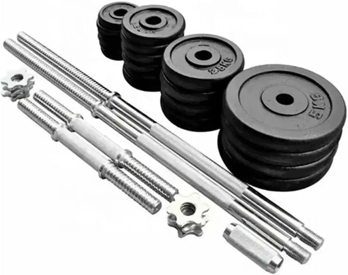 Cast Iron Adjustable Weights Set 15–50kg Spinlock Dumbbell Barbell Home Gym