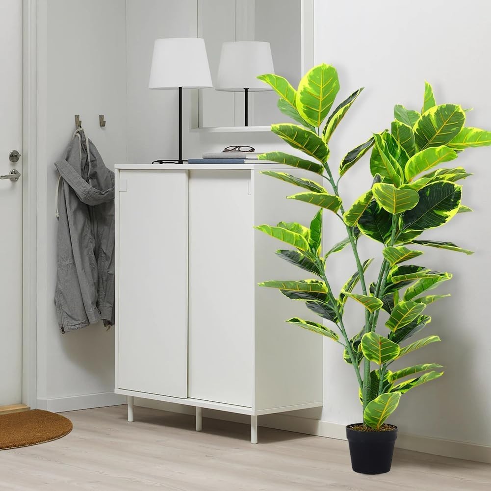 Artificial Ficus Fiddle Fig Tree 4FT/120cm Indoor Outdoor Home Decoration Plant