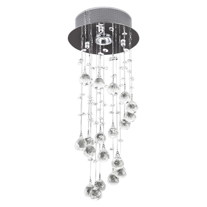 Crystal Spiral Ceiling Light Pendant GU10 Chandelier for Hallway Stair Loft