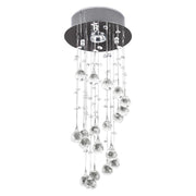 Crystal Spiral Ceiling Light Pendant GU10 Chandelier for Hallway Stair Loft