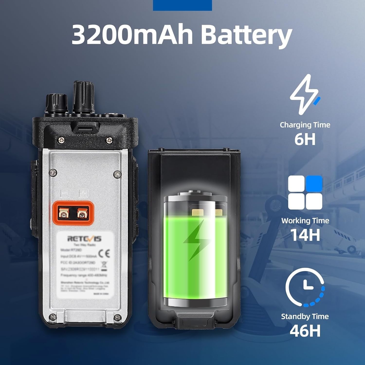 DMR Digital Walkie Talkies IP67 Waterproof Long Range Wireless Earpiece