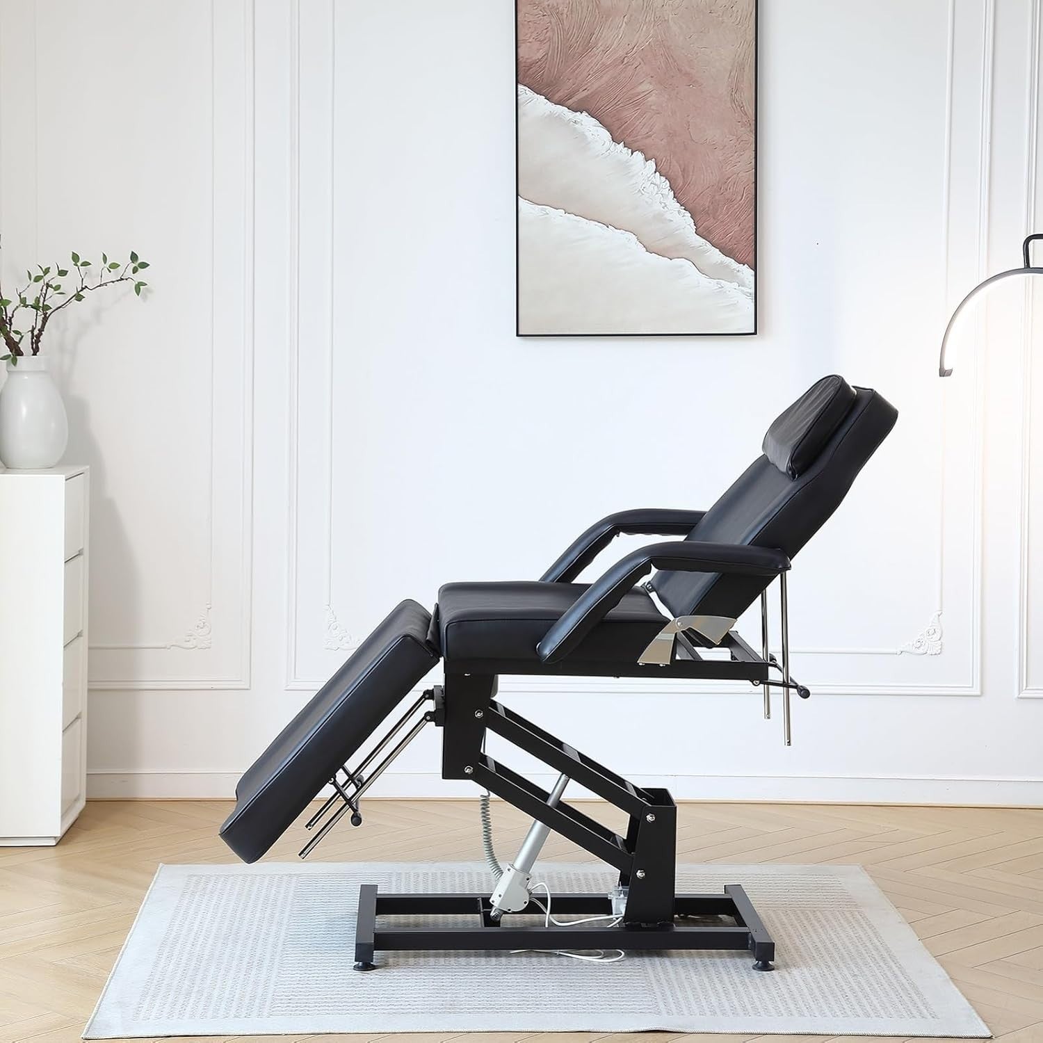 Electric Swivel Reclining Salon Chair Adjustable Beauty Spa Tattoo Seat