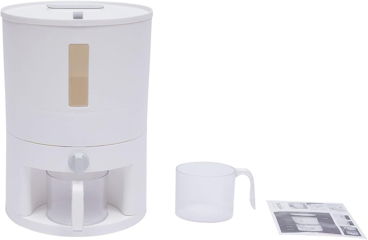 10KG Airtight Rice Dispenser with Measuring Cup Moisture Proof Bin