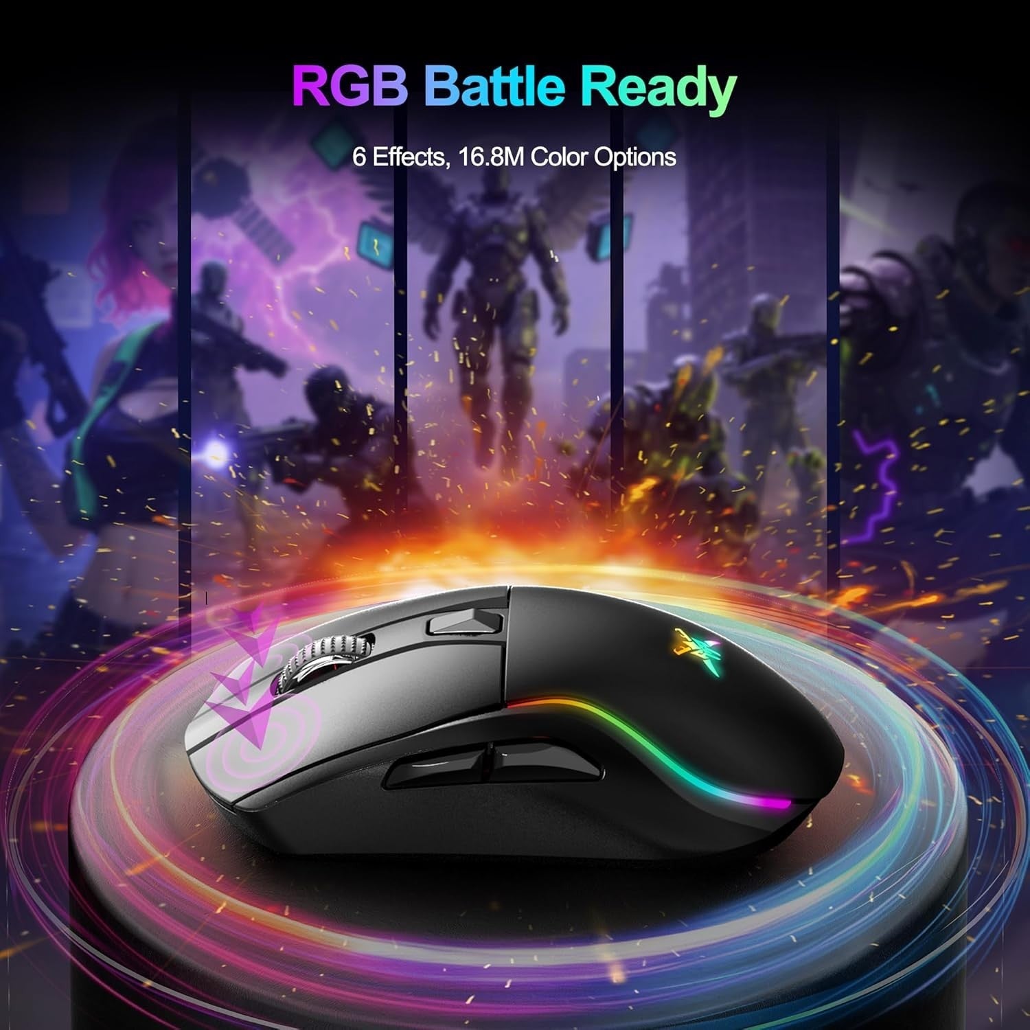 Tri-Mode Wireless Gaming Mouse 24000 DPI RGB 1000Hz