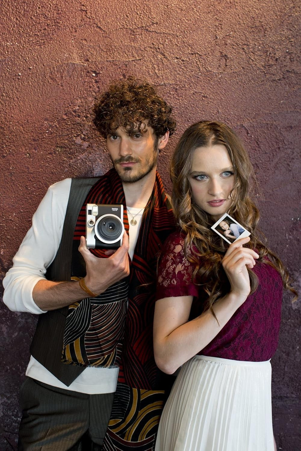 Instant Camera Black Retro Classic Mini Film Camera Flash Modes