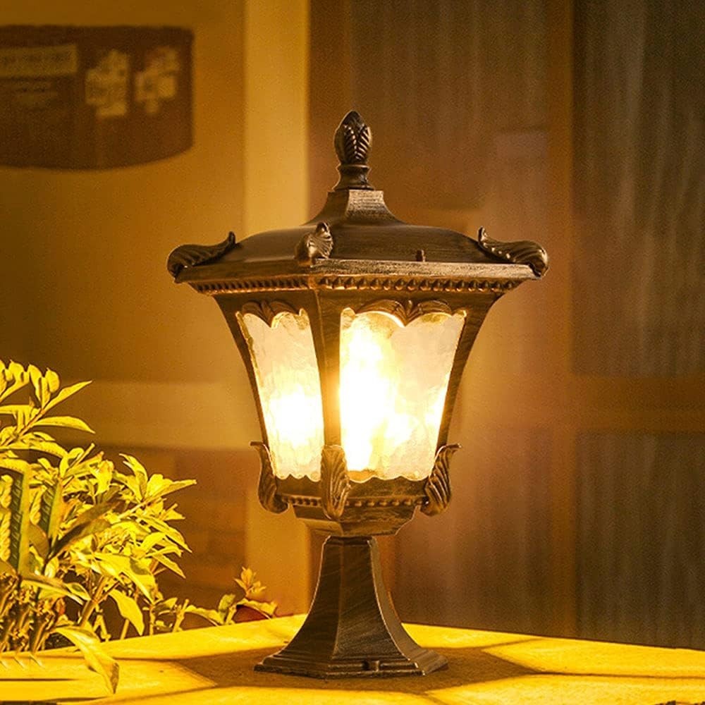 IP65 Outdoor Garden Post Light – Copper Pillar Lantern, E27