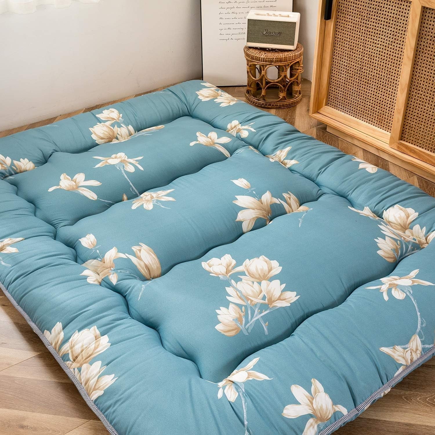King Floor Futon Mattress Tatami Bed Thick Foldable Guest Sleep Pad