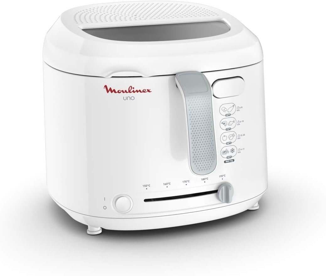 Electric Deep Fat Fryer 1.8L 1470W Compact Fryer 1kg Capacity White