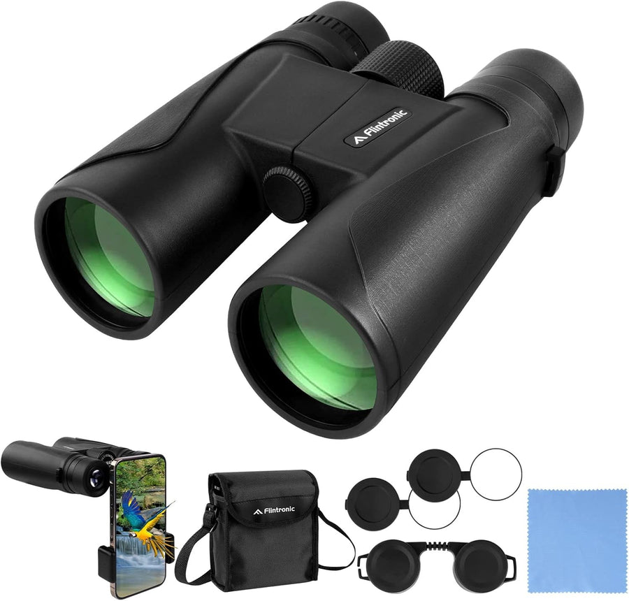 12x42 High Power Binoculars HD Waterproof Fogproof for Bird Watching Travel