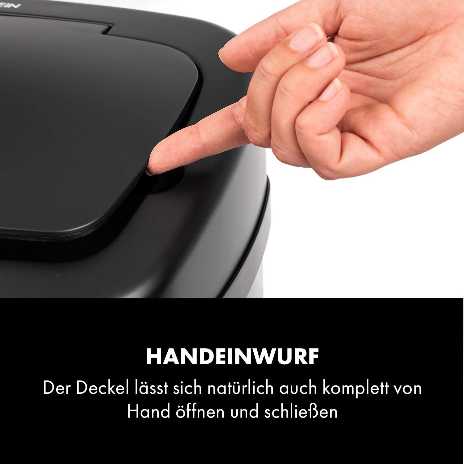 50L Motion Sensor Kitchen Bin Black Touchless Soft Close