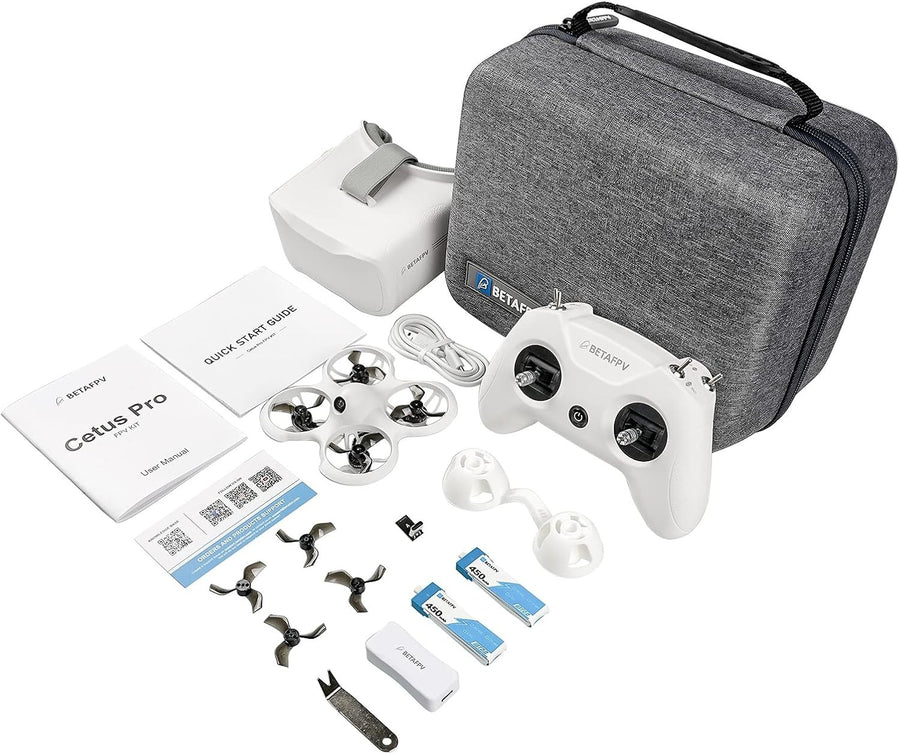 BETAFPV Cetus Pro FPV Drone Kit Goggles Remote 3 Flight Modes Turtle Mode RTF