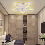 Blendra 64CM Modern Ceiling Fan with Light, White, 6-Speed, Remote, LED