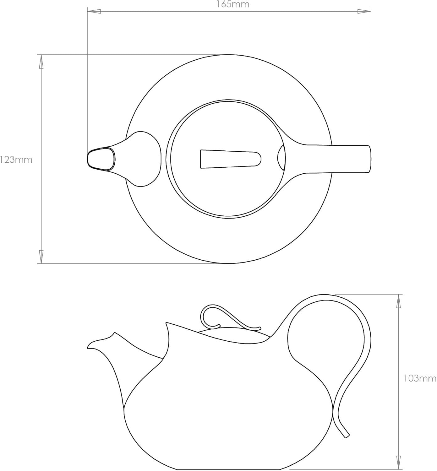 Stainless Steel Teapot 450ml Non Drip Tea Pot Stay Cool Handle