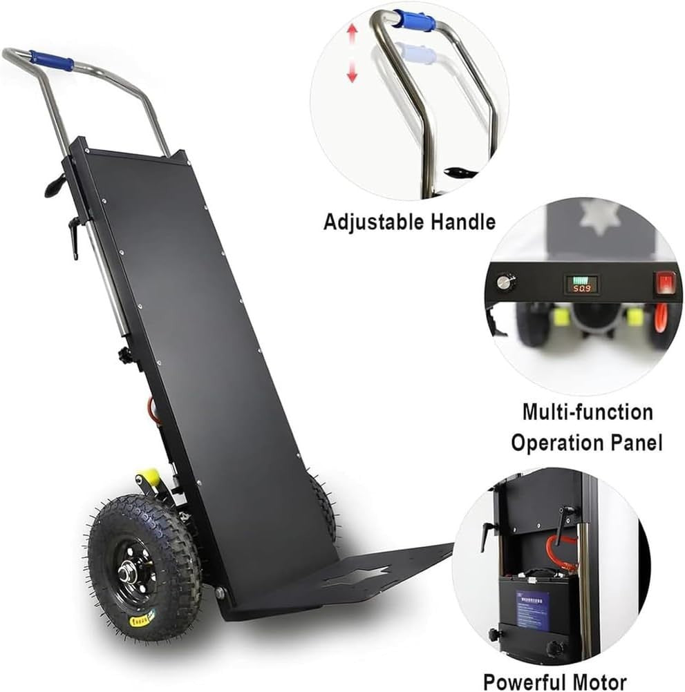 Electric Stair Climber Truck 400kg Load w/ Removable Battery & Heavy-Duty Wheels
