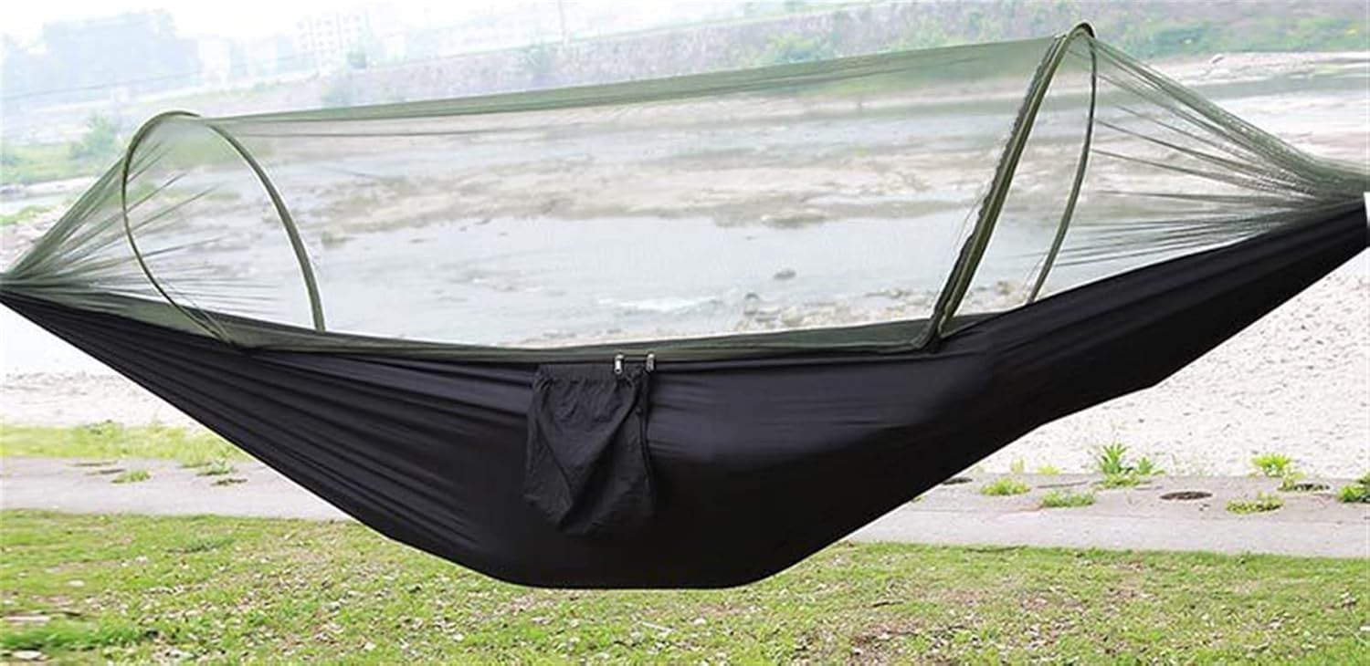 Outdoor Double Camping Hammock w/ Mosquito Net 290x140cm Portable Lightweight
