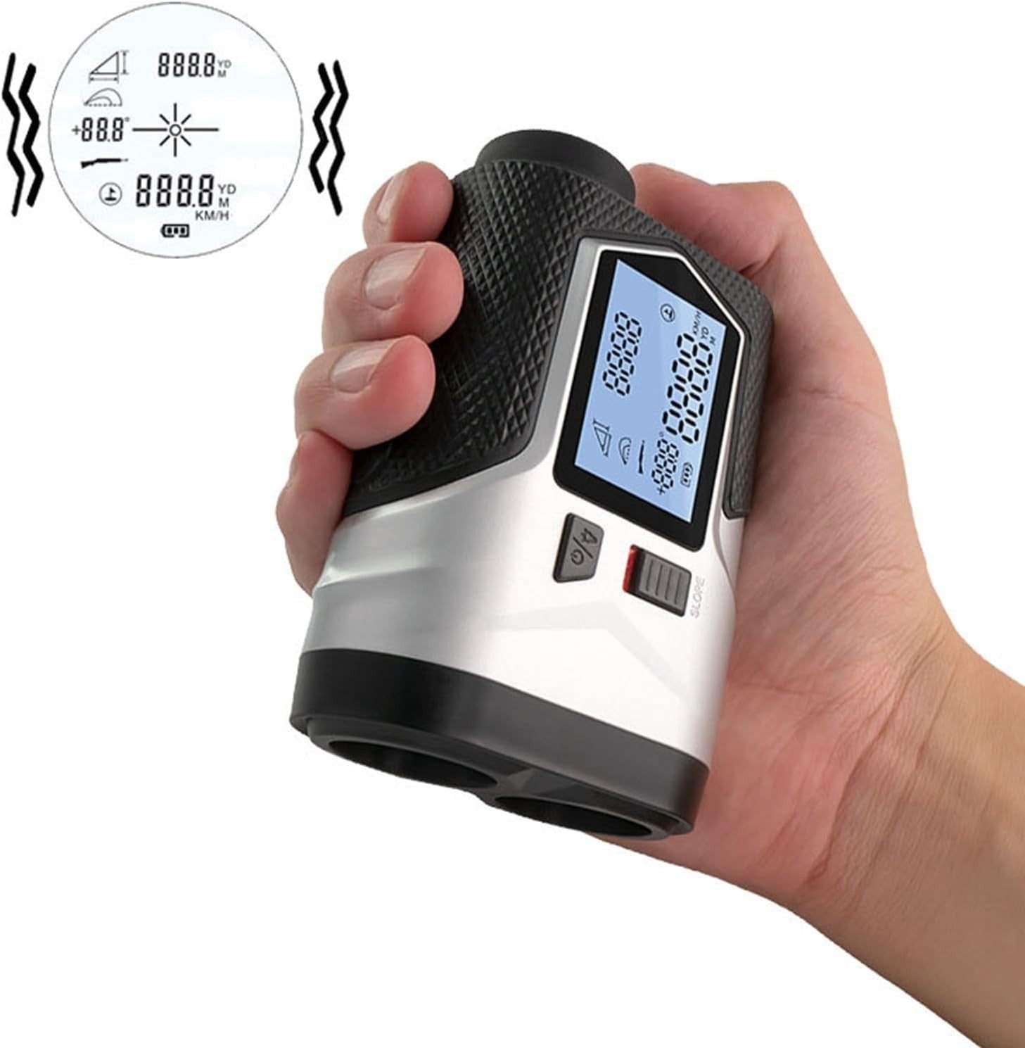 Golf Rangefinder 650M 6X Magnification LCD Slope Rechargeable USB
