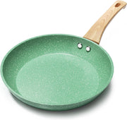 20cm Green Non Stick Frying Pan Induction Ready Granite Coating PFOA-Free