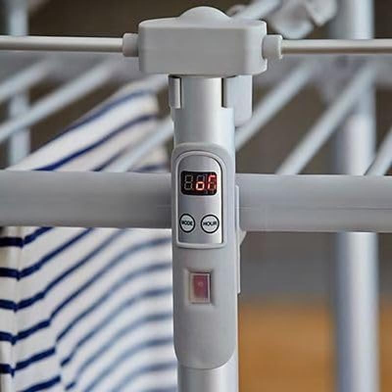 3-Tier Heated Clothes Airer – Foldable Electric Dryer