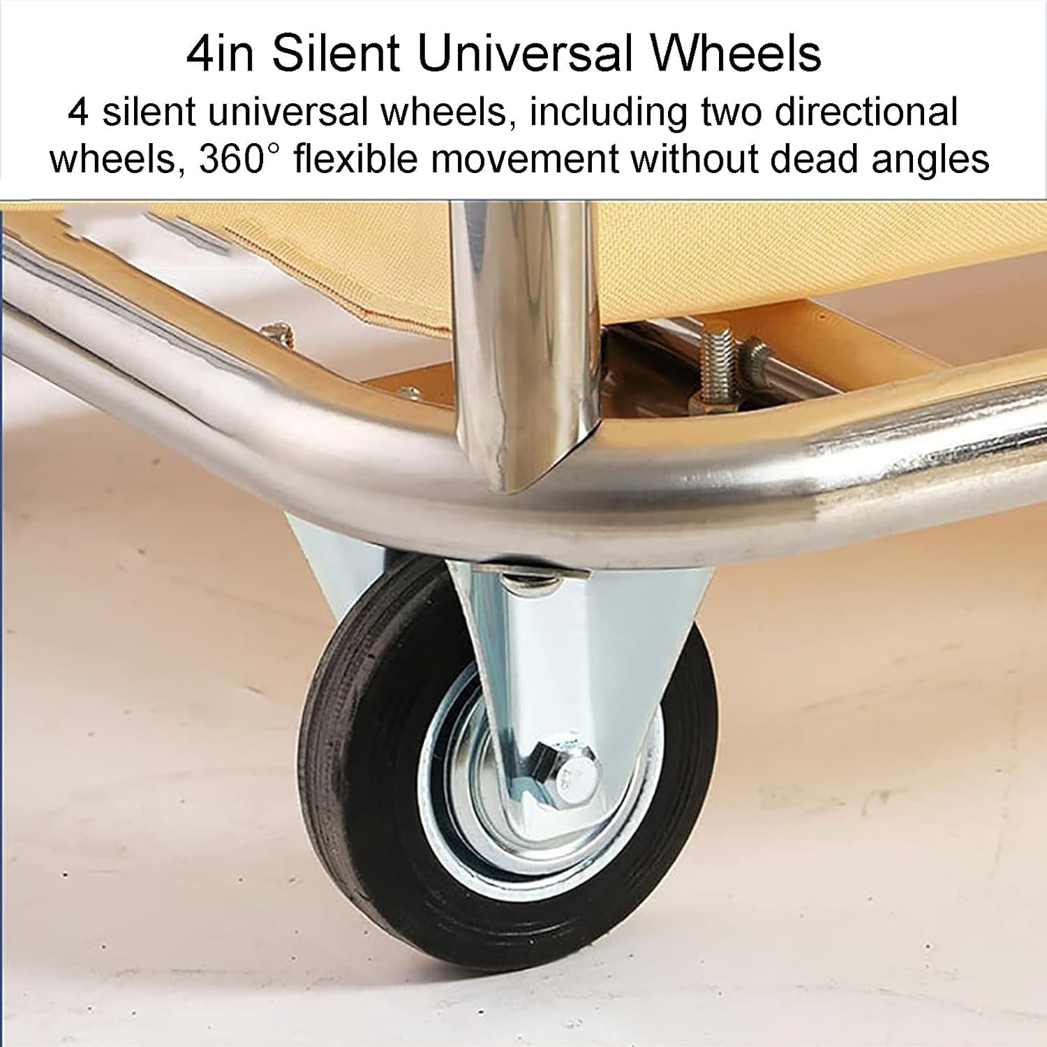 Heavy Duty 400L Industrial Rolling Laundry Cart | Waterproof Removable Liner | 4