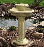 Large Solar Bird Bath Fountain 81cm Outdoor Garden Water Feature Resin