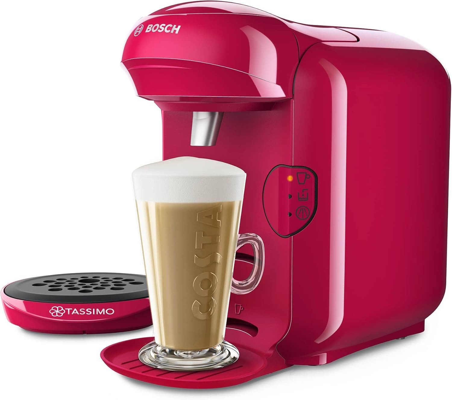 Pink Capsule Coffee Machine 0.7L Compact One-Touch Brewer Auto Clean 1300W