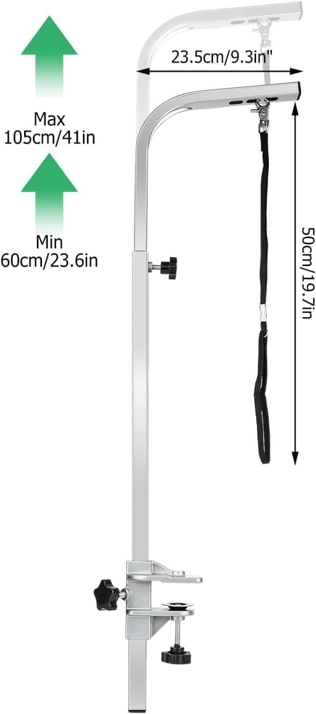Dog Grooming Arm Adjustable Clamp Foldable Table Noose 60–105cm